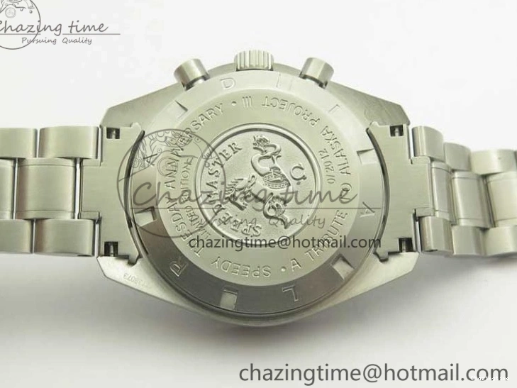 1225 ComfortFit Speedmaster SS “Speedy Tuesday” OMF Best Edition Black Dial on SS Bracelet Manual Winding Chrono Movement 7994